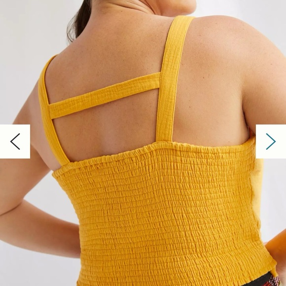 Anthropologie smock back top with tie backs size small - Picture 2 of 8